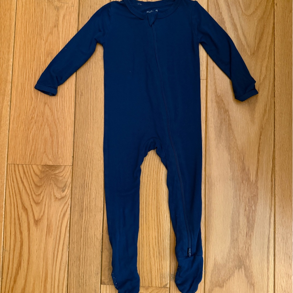 Kyte BABY Navy Blue Footie - 12-18*